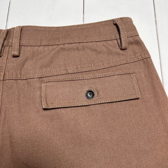 NWT Standard Issue NYC Cotton Canvas Pleated Utility Shorts SIZE 34 Oak Tan NEW - Picture 6 of 10